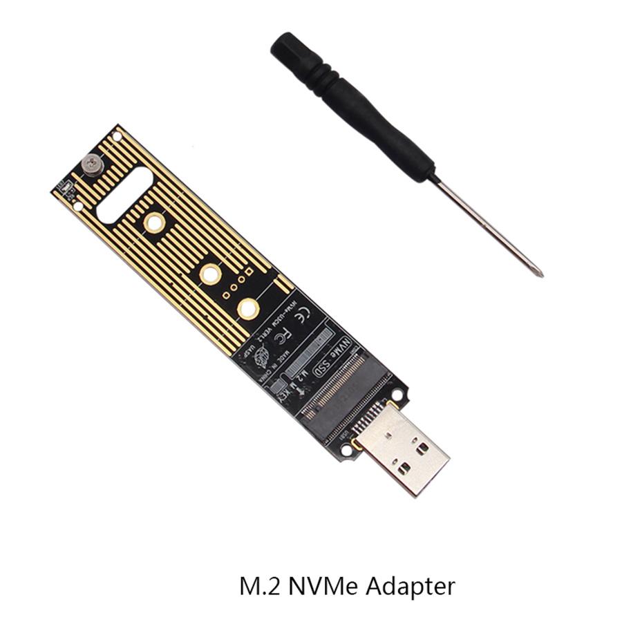 M.2 NVME SSD To USB3.1 Adapter Card PCI-e To USB-A 3.0 10Gbps For 2242/2260/2280