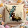 Kingfisher watercolor painting Cushion Cover Home & Car Multi-Scene Pillow Cover - Reversible, Soft & Durable for Daily Use