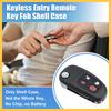 REPAIROCK Keyless Entry Remote Key Fob Shell Case Cover for Jaguar XJ8 and Jaguar Car Replacement 4-Button S-Type 2001-2008 X-Type 2002-2008. Black,