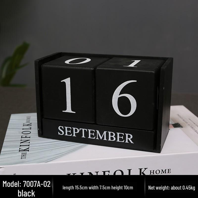 2025 Trä Väggkalender: Kreativ bordsdukning & Fotodatumkort för förskolan