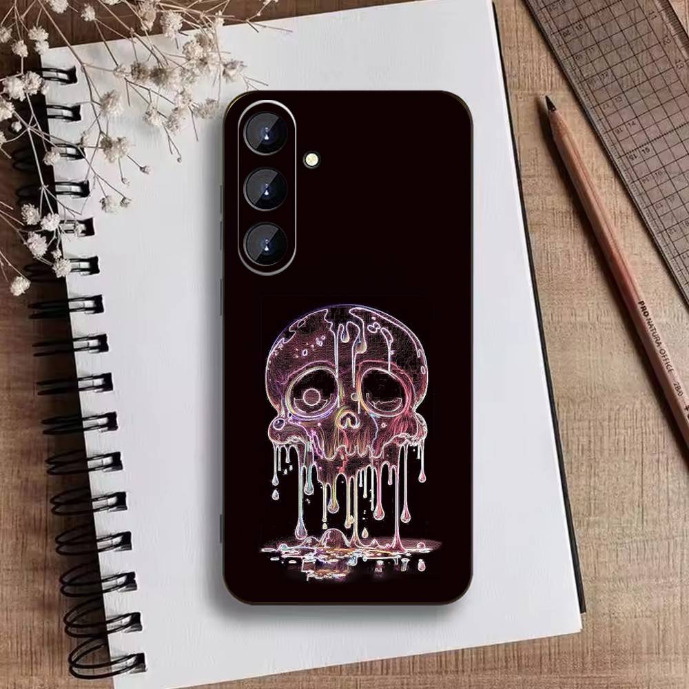Gothic Dark Sweetheart Phone Case For Samsung Galaxy A73,21,22,32,71,53,52,51,80,5G Soft Black Cover
