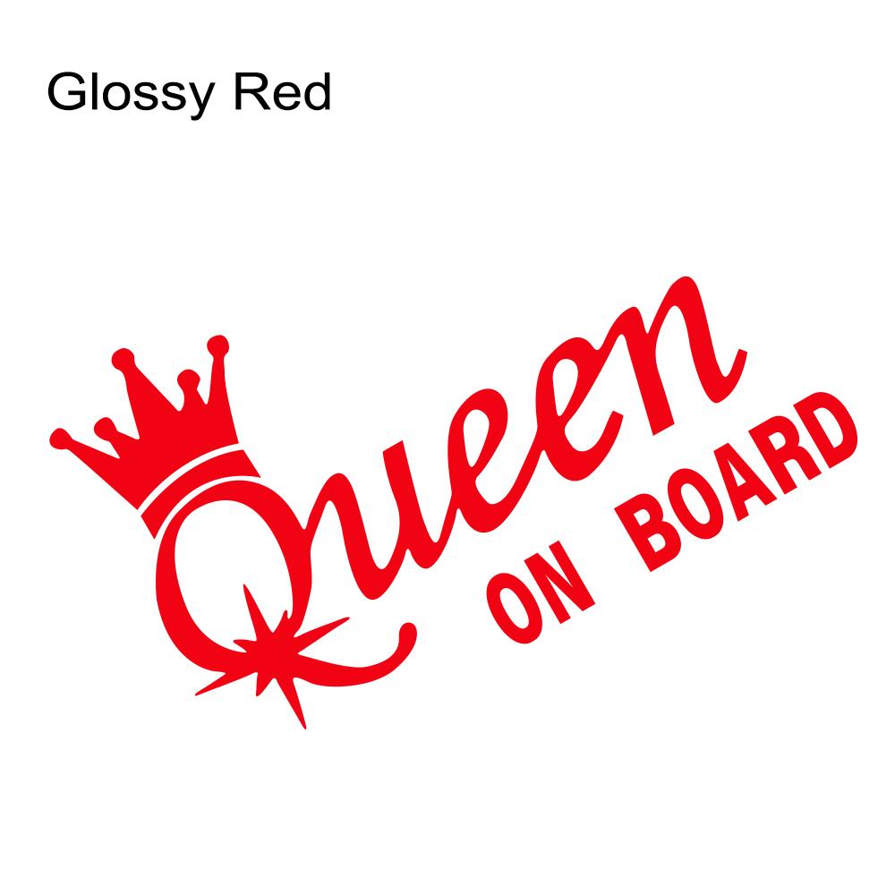 Kreativer Autoaufkleber Kronen-Design QUEEN AN BORD Vinyl-Abziehbild Wasserdicht Personalisierte Auto-Styling Dekoratives Aufkleber-Zubehör