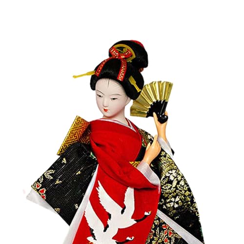 Yajuyi 25cm Japan Geisha Kimono Doll Figurine Japanese Souvenir Gift Foreigners Cabinet Store Bedroom Model Style Decoration Traditional Culture Dance