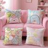 Kissenhülle Plüschstoff Weich Zweiseitig Bedruckt Sofa Warm Winter Zuhause Geschenk Kissenbezug Niedlich S-Sumikko G-Gurashi