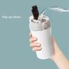 400ML Stainless Steel Coffee Mugs Thermos Bottle Portable Car Vacuum Flasks Travel Thermo With Straw Insulated Cup Water Bottle