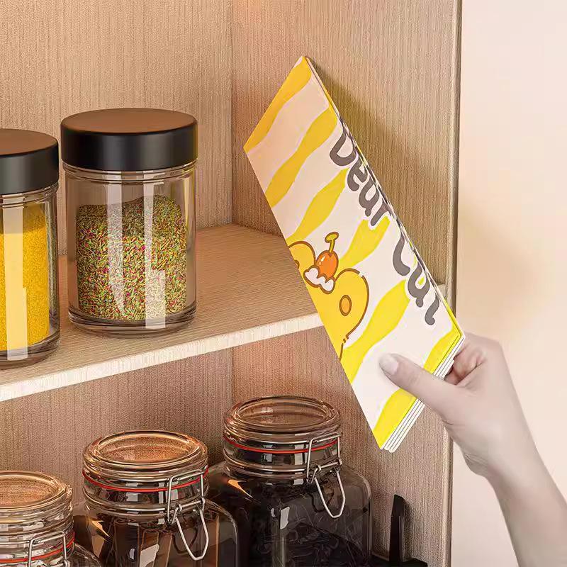 Wall-Mounted Cartoon Velcro Storage Bag for Kitchen Trash Bags