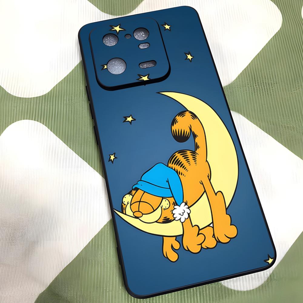 Cute Cat G-GarfieldeS Phone Case For Xiaomi 15 14 13 12 11 T Lite Ultra Redmi Note 14 13 Pro ProPlus 12 10 C 5G Silicone Cover