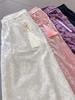 Retro Chinese Style Golden Velvet Jacquard High Waist Slim Fit Pants for Spring and Autumn