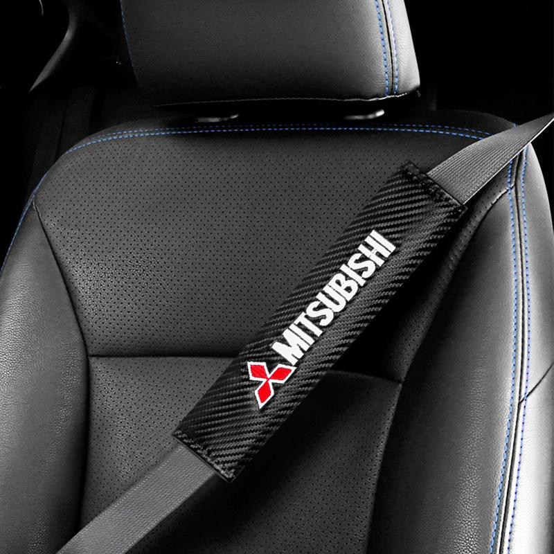 1/2PC Car Seat Belt Cover Shoulder Strap Covers Protector Pad For Mitsubishi Asx Lancer 9 Outlander Pajero L200 Auto Accessories