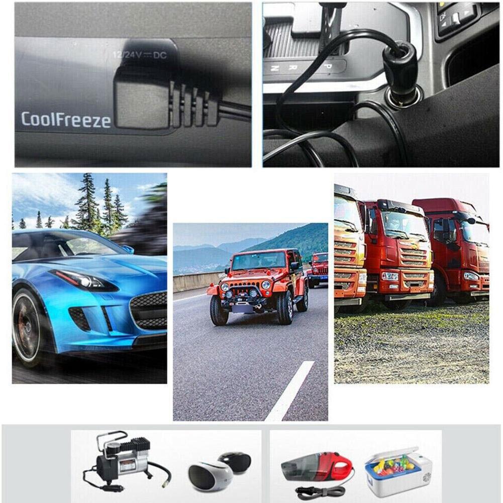 Car Refrigerator Power Cord DC Cable Connector Cable For All Car Cooler Box Mini Fridge Connection Lead Cable Wire Plug