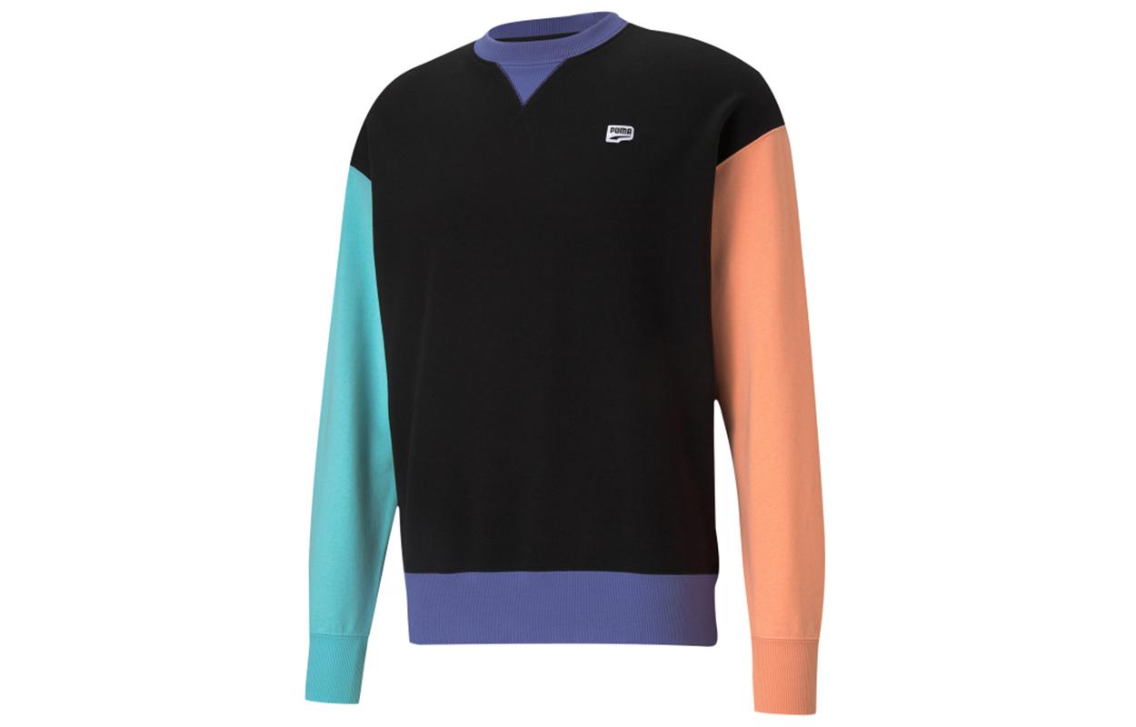 PUMA Sweatshirts Men s Black Crew Neck Moderate Regular 531426-51 S