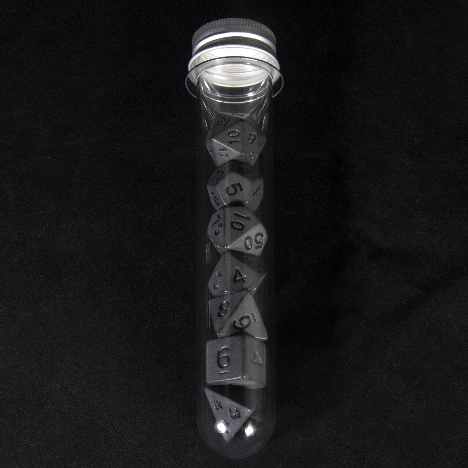 

DND RPG Dice 7 шт. Набор многогранных игральных костей с трубкой для настольной игры DND, развивающие игры, развлекательные аксессуары чёрный