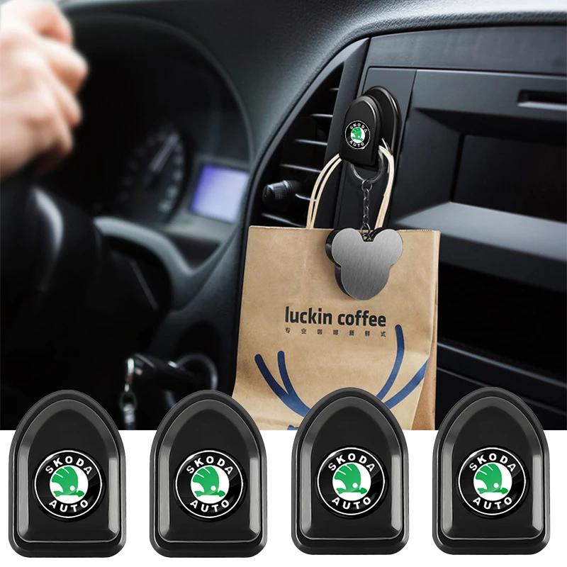 Car Hooks USB Cable Headphone Key Storage Mounted Hooks Clip For Skoda OCTAVIA RS FABIA GG0 KAMIQ KAROQ KODIAQ RAPID SCALA SUPERB