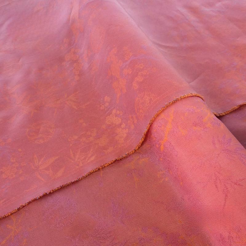 New Chinese Style Rayon Flora Jacquard Fabric Lightweight Breathable Sheer Cloth for Sewing Hanfu & Sun Protection Clothing
