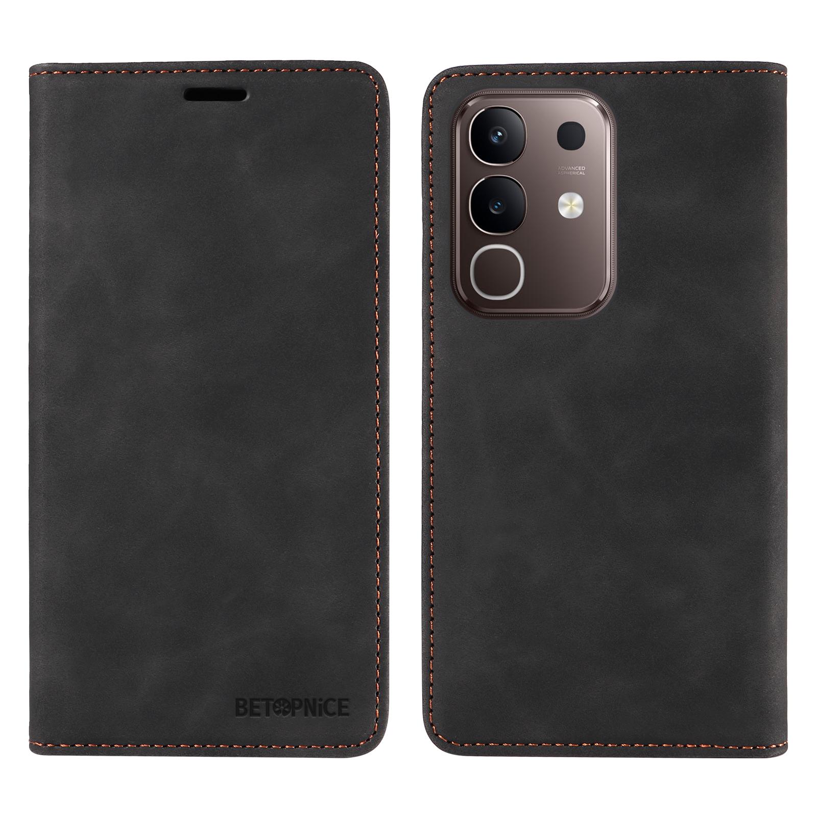 

For vivo Y29 4G Case BETOPNICE Magnetic Closure RFID Blocking Wallet Stand Leather Phone Cover C