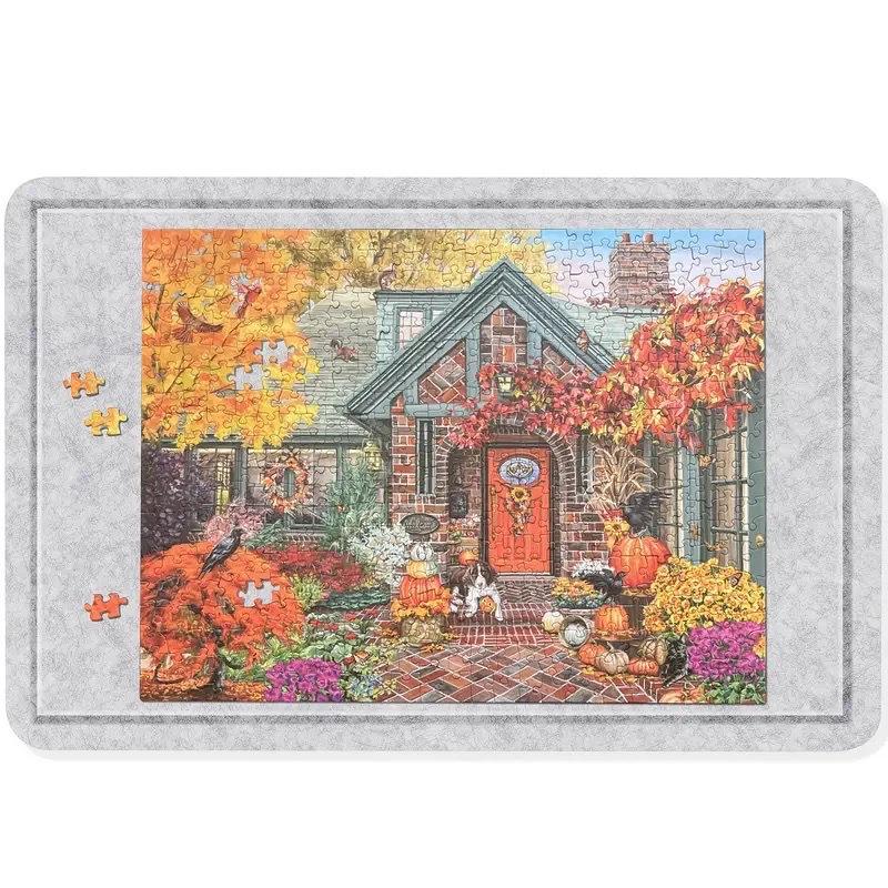 Foldable Puzzle Board Educational Puzzle Desk Holds 1000 DIY Puzzle Pieces Portable For Home Decor & Educational Storage