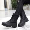 Men's Winter Warm Snow Boots Camouflage Hiking Boots Outdoor Knee High Duck Boots Climbing Boots Waterproof  Plus Size
