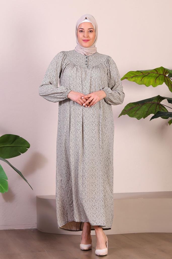 Damen-Kleid in großen Größen, lang, Übergröße, Mutterkleid, Sommer-Hijab-Kleidung