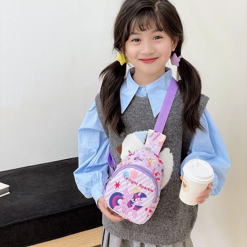 Animal Print Kids Breathable Nylon Crossbody Waist Bag For Kindergarten Daily Use