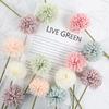 DIY Floral Materials Fake Flower Ball Dyed Edged Chrysanthemum  Photography Props