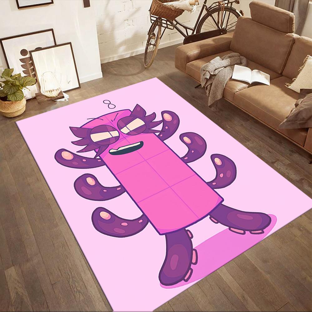 Numberblocks Floor Mat Design for Study room Bedrooms Dormitory Entryway Anti-slip Rug Anime Office Decor Perfect Birthday/Christmas Gift Idea