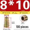 Zinc Alloy Hex Self-Tapping Nut with Washer for Furniture, Internal/External Thread, Medium Wood, Sizes M4-M8.