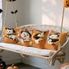 Witch Dog Cat Riding Broom Pillowcase Printed Polyester 45X45Cm Throw Pillowcover Decorative Sofa Cushion Pillowslip Home Decor