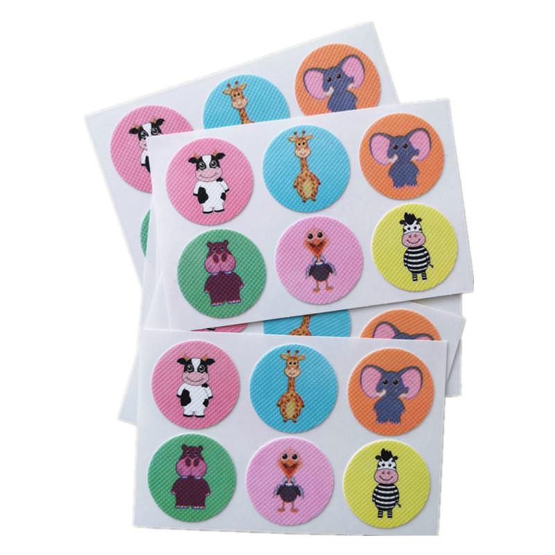 120 Blue Lotus Mosquito & Insect Repellent Oil Patches for Adults & Kids - Cartoon Design for Outdoor Use