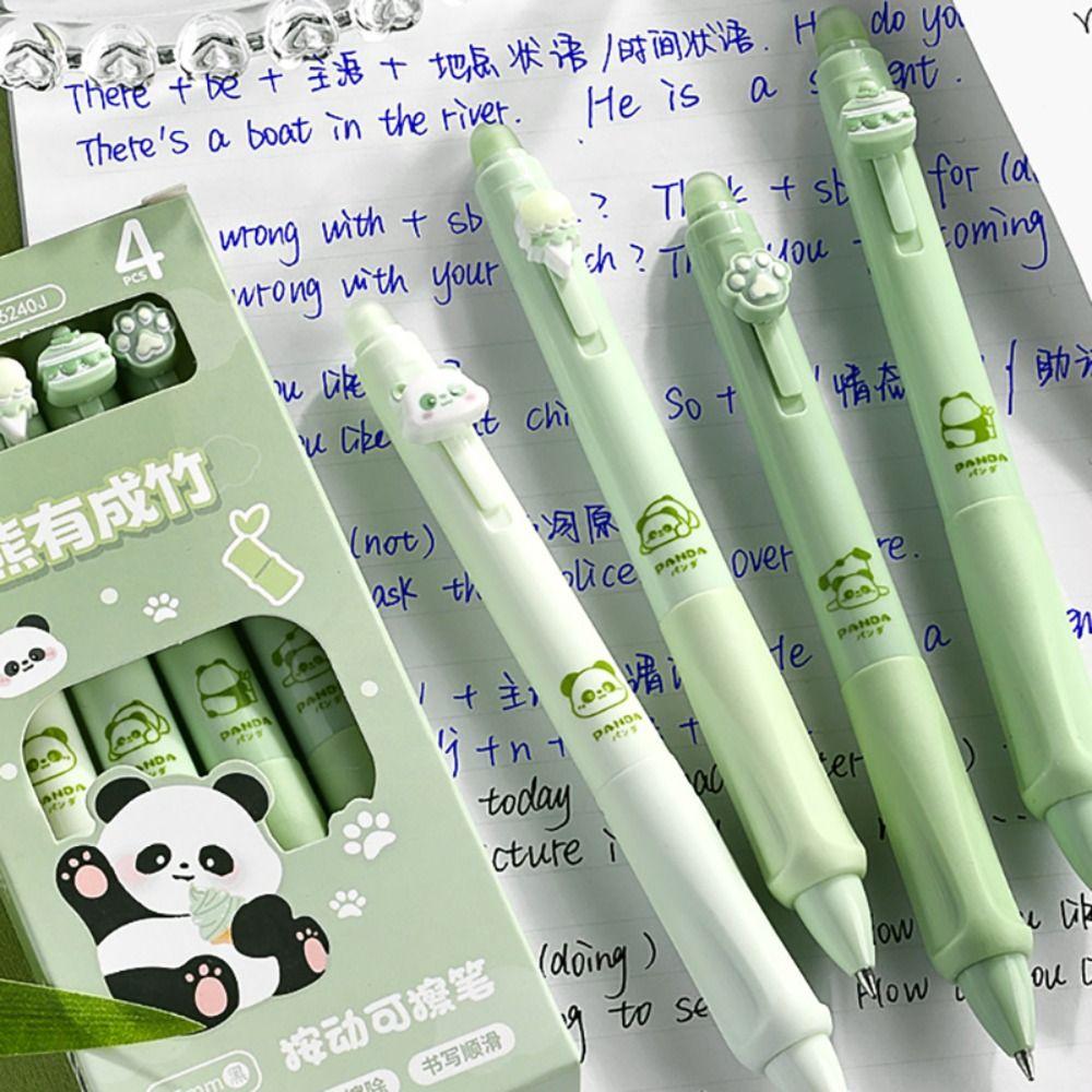 4PCS/Box 0.5mm Black/Blue Ink Erasable Pen Quick Drying Neutral Pen Ballpoint Pen  School Office