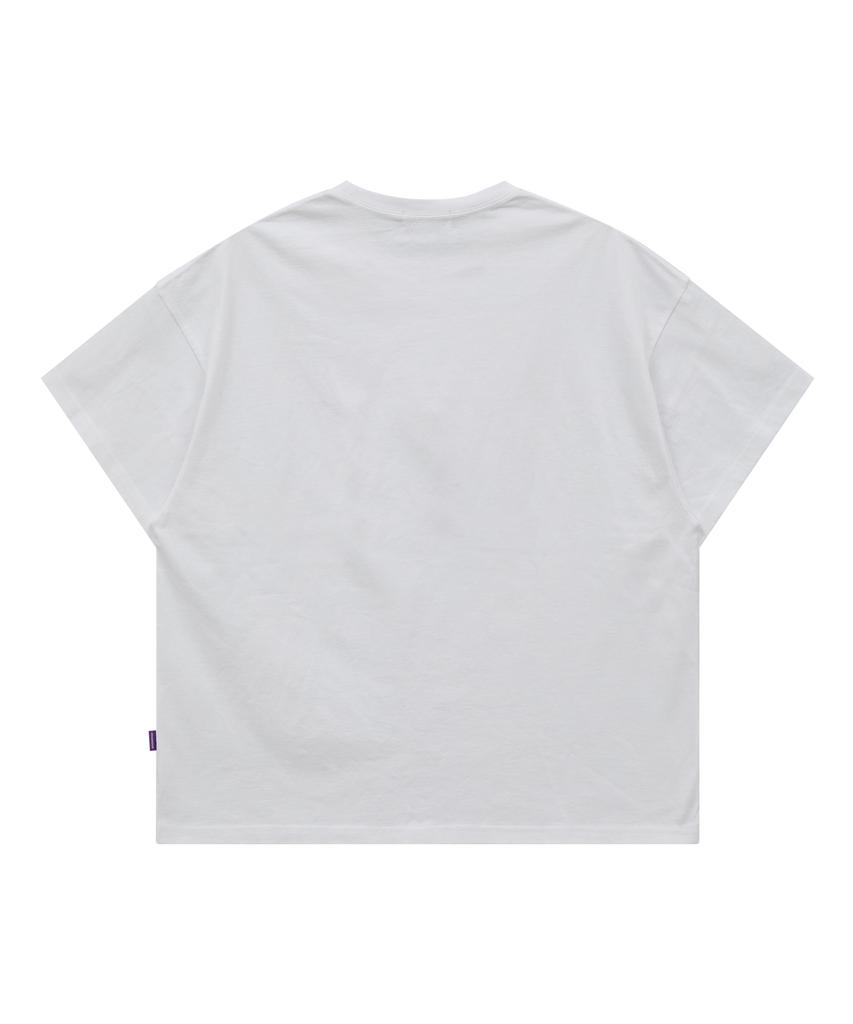 HOODHOOD Spray Alien Short Sleeve T-Shirt White