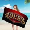San Francisco 49ers Team Großes Mikrofaser Strandtuch Schnelltrocknendes Handtuch Sandstrandtücher Pooltuch für Reisen Schwimmbad Yoga
