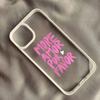 Custodia per Telefono Colorata Massimalista More Amor Por Favor Per iPhone 15 17 13 12 11 14 Pro Max 16 Eclettica Rosa Citazione d'Amore Cover Rigida