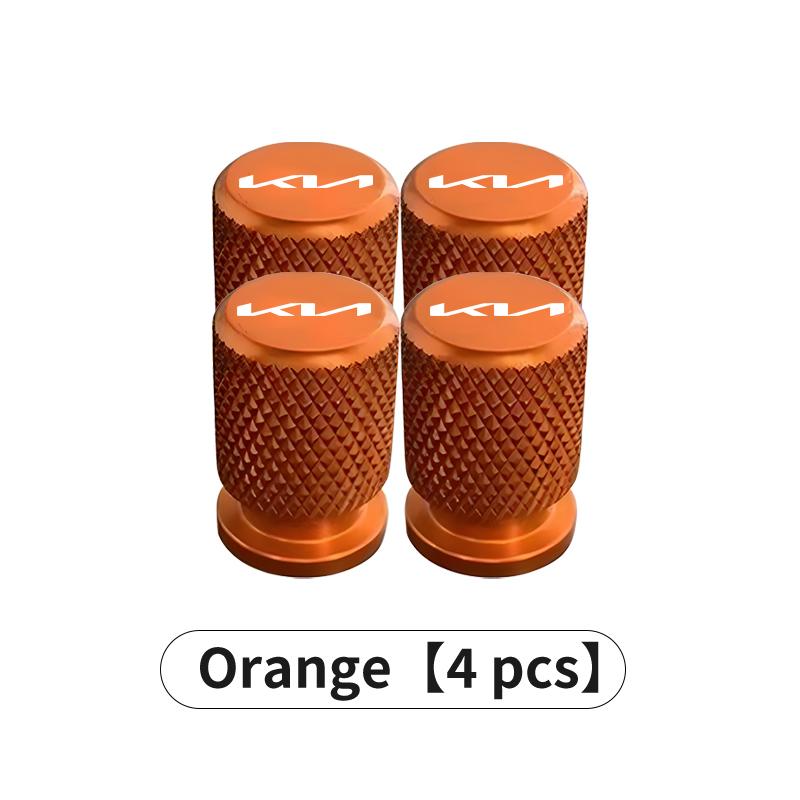 CASSX1 For KIA 4pcs Car Tyre Valve Caps Metal Anti Wear Leakproof Narrow Mouthpiece Ceed Sportage Rio K5 K2 Optima Cerato Venga Sedona