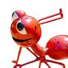 Large Ant Ornament Iron Decorative Ant Sculpture with Bright Colors Rust-Resistant