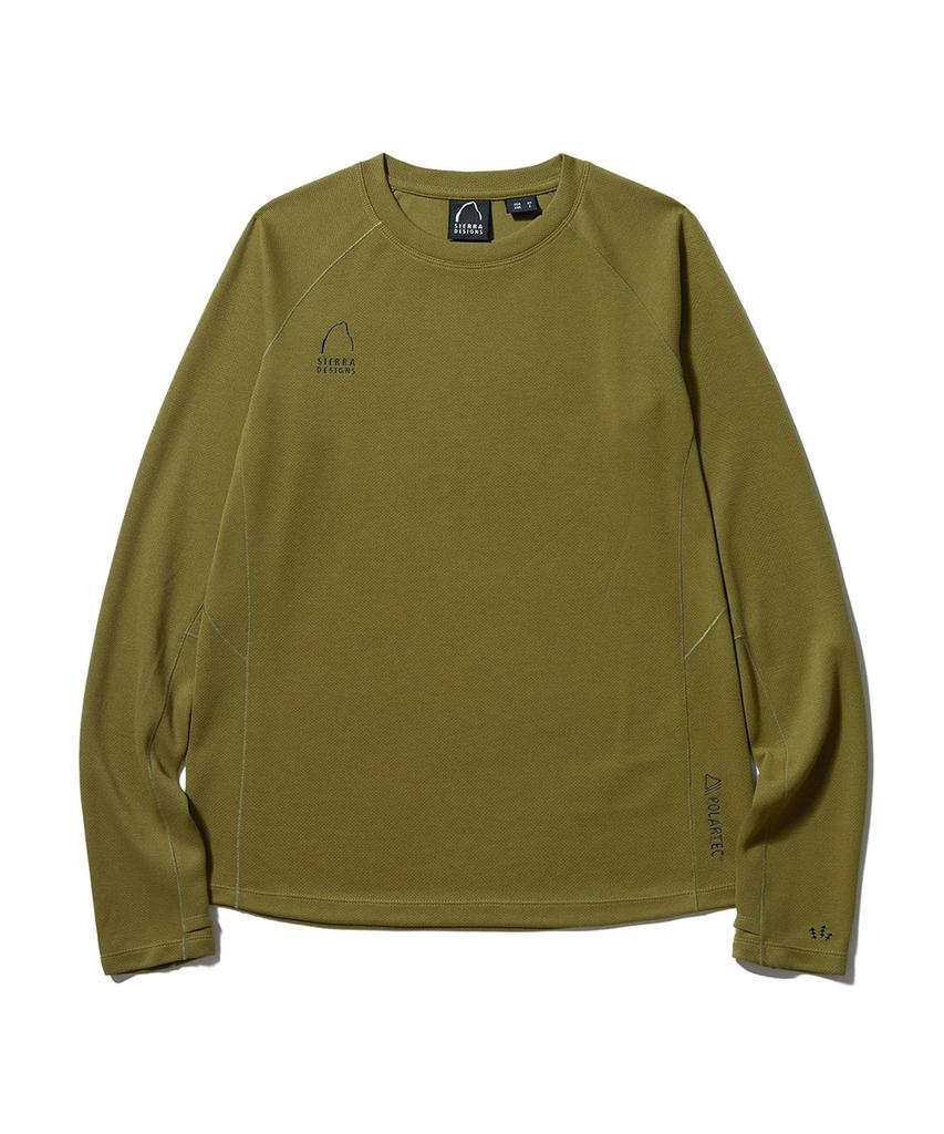 SIERRA DESIGNS W) Polartec Powerdry Mendenhall Long Sleeve T-Shirt Khaki