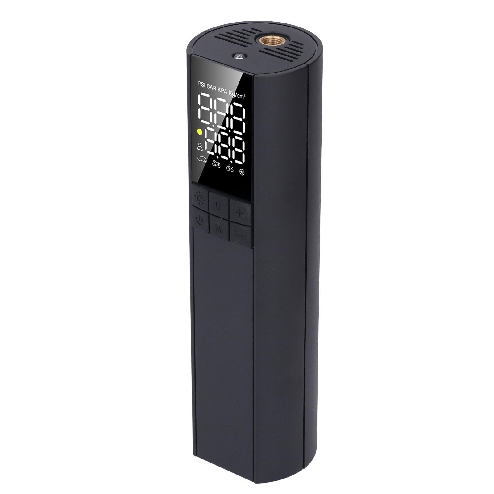 

Портативный насос для накачивания шин 150 фунтов на квадратный дюйм 5 режимов накачивания Предустановка давления Автоотключение Электрический воздушный насос для автомобиля мотоцикла DC12V