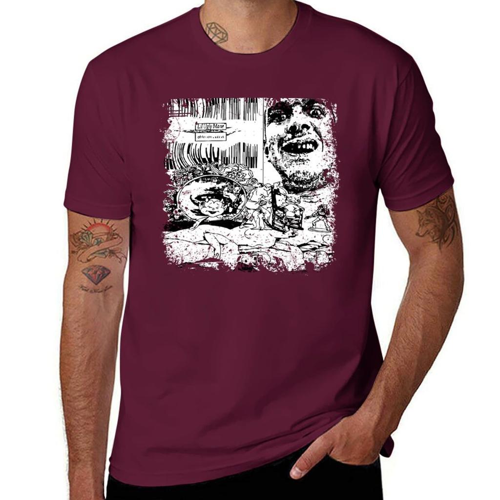 Lil Ugly Mane T-Shirt Ästhetische Kleidung Oversized Oberteile Sublim Herren Grafik-T-Shirts Hip Hop