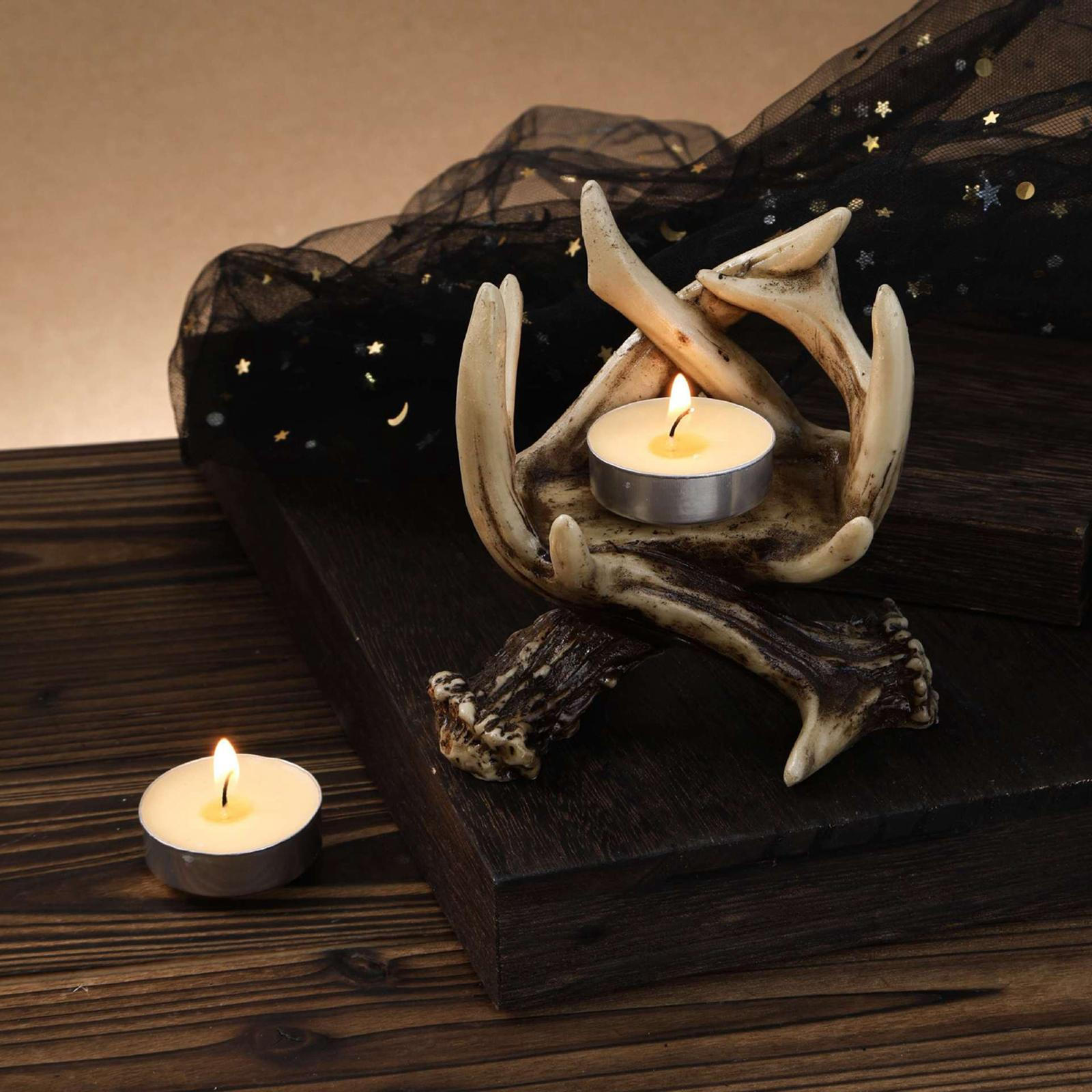 

Deer Candle Holder Home Decoration Sturdy Practical Durability Ornament Resin Candleholder for