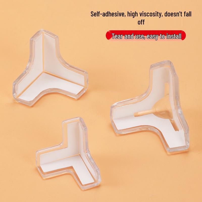 Teardrop-Shaped Transparent Silicone Corner Protectors for Furniture - Child Safety Soft Edge PVC Guards