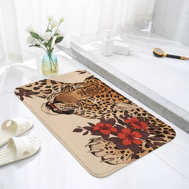 Cool Tiger Floor Mats Home Laundry Rug Carpet For Living Room Decor Lounge Area Anti-slip Foot Mat Entrance Doormat