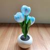 Night Light USB Rechargeable Wireless Tulip LED Lamp Touch Control Dimmable Cute Desk Lamp for Bedroom Living Room Travel Gift for Women Mom
