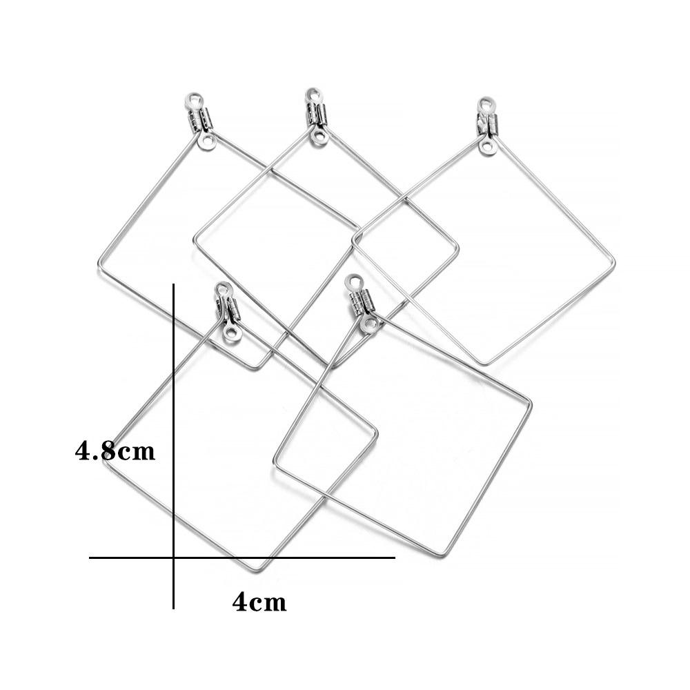 10-20Pcs/Pack Geometric Figure Blank Stainless Steel Charm Pendant Tray Bezel Epoxy Resin Molds For DIY Jewelry Making Supplies