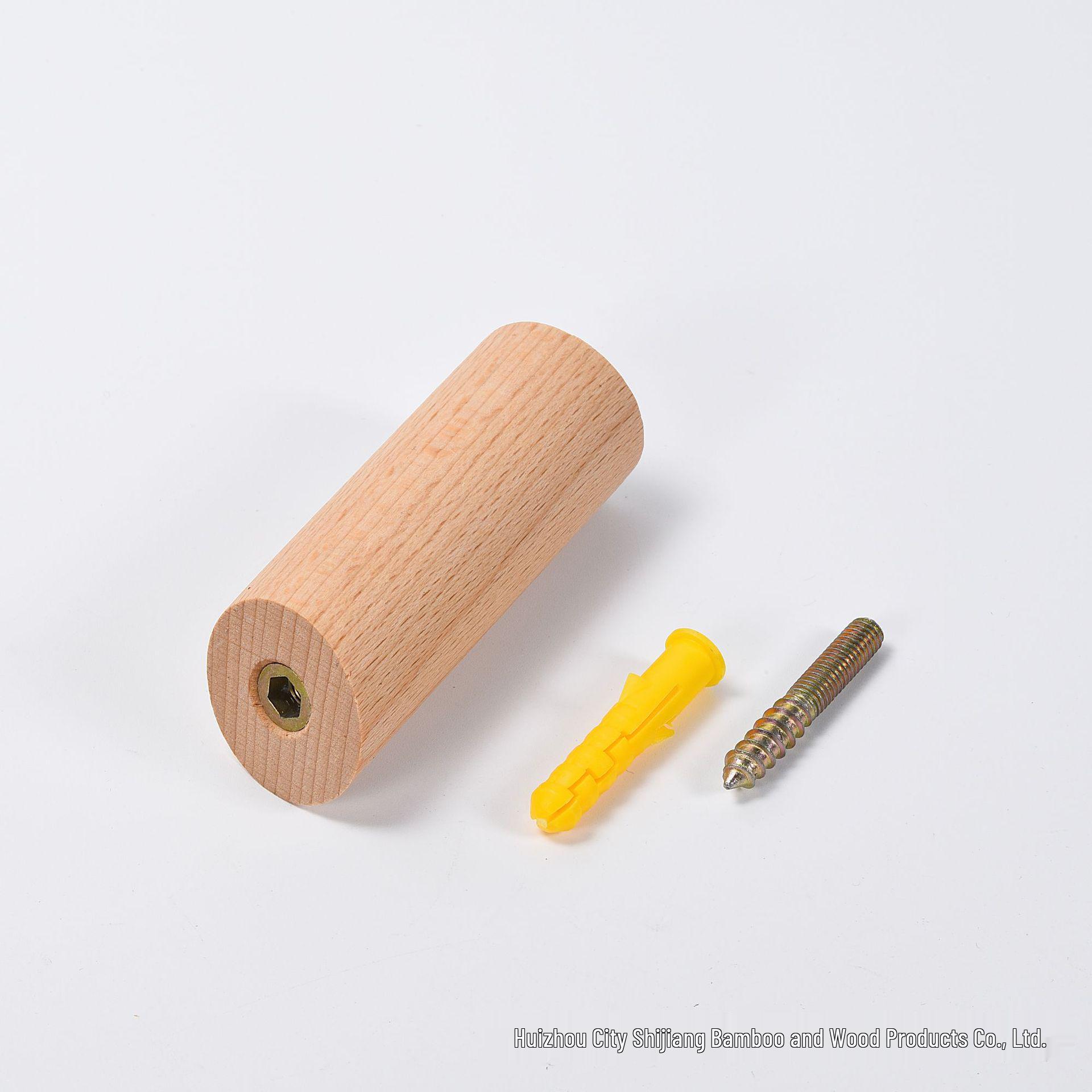 Nordic Style Solid Wood Wall-Mounted Coat Rack with Hooks