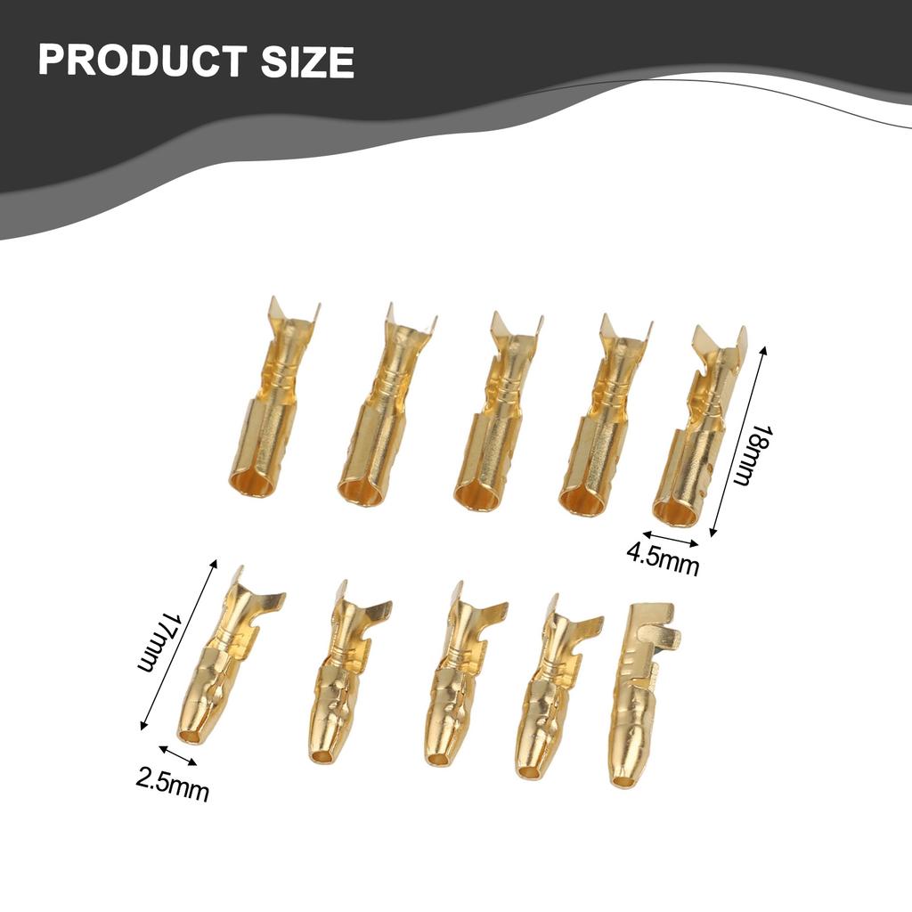 Ferrules 120PCS Connectors Brass Wire Connectors For 0.3-1.5mm2 Wires Insulated Wire Connectors Daily Wiring Needs