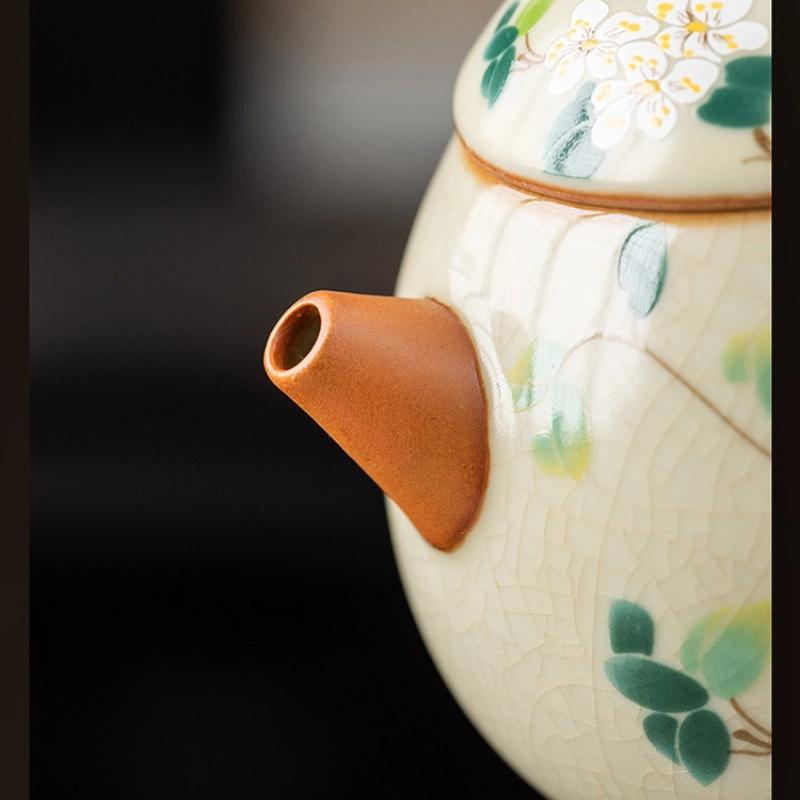 Handgjord Lila Lera Xishi Tekanna – Kinesisk Yixing Zisha Tekanna med Kulhålsfilter för Gongfu Te & Presentuppsättning