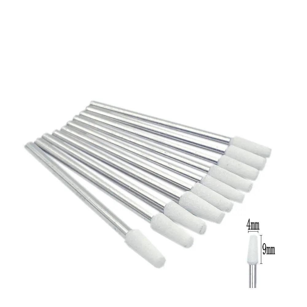10pcs/set  Dental Stone Grinder Polisher Burs 2.35mm Shank For Contouring Shaping Porcelain Dental Rotary Stone Polisher