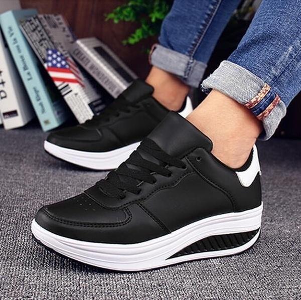 Elegant Casual Fashion Womens Running Sneakers With Premium Leather And Timeless Design