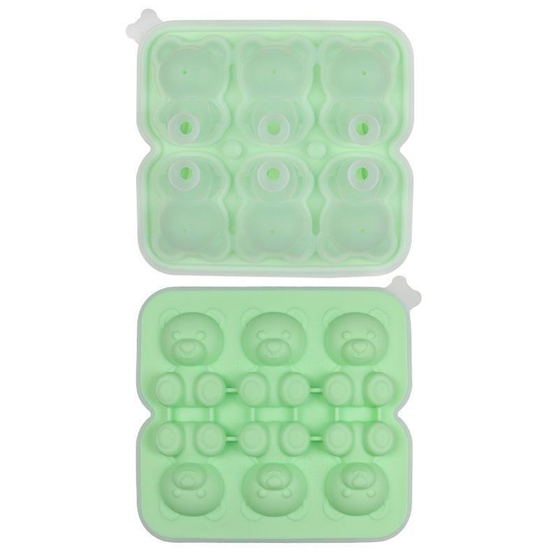 Little Bear Easy-Release Silicone Ice Cube Tray for Iced Tea & Beer - Low Temp Resistant