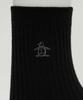 Munsingwear MG5SSO00L Golf Regular Penguin Antibacterial and Odor BK01 Women's Socks, Length, Embroidery, Resistant, Black,
