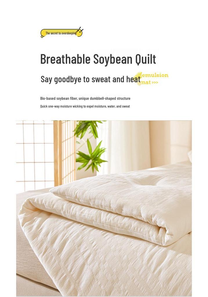 35% Cotton Soy Fiber Quilt: Maternal & Infant Grade, Thickened Jacquard, for Air Conditioning, Winter, Spring, and Autumn - Mother-Child Quilt